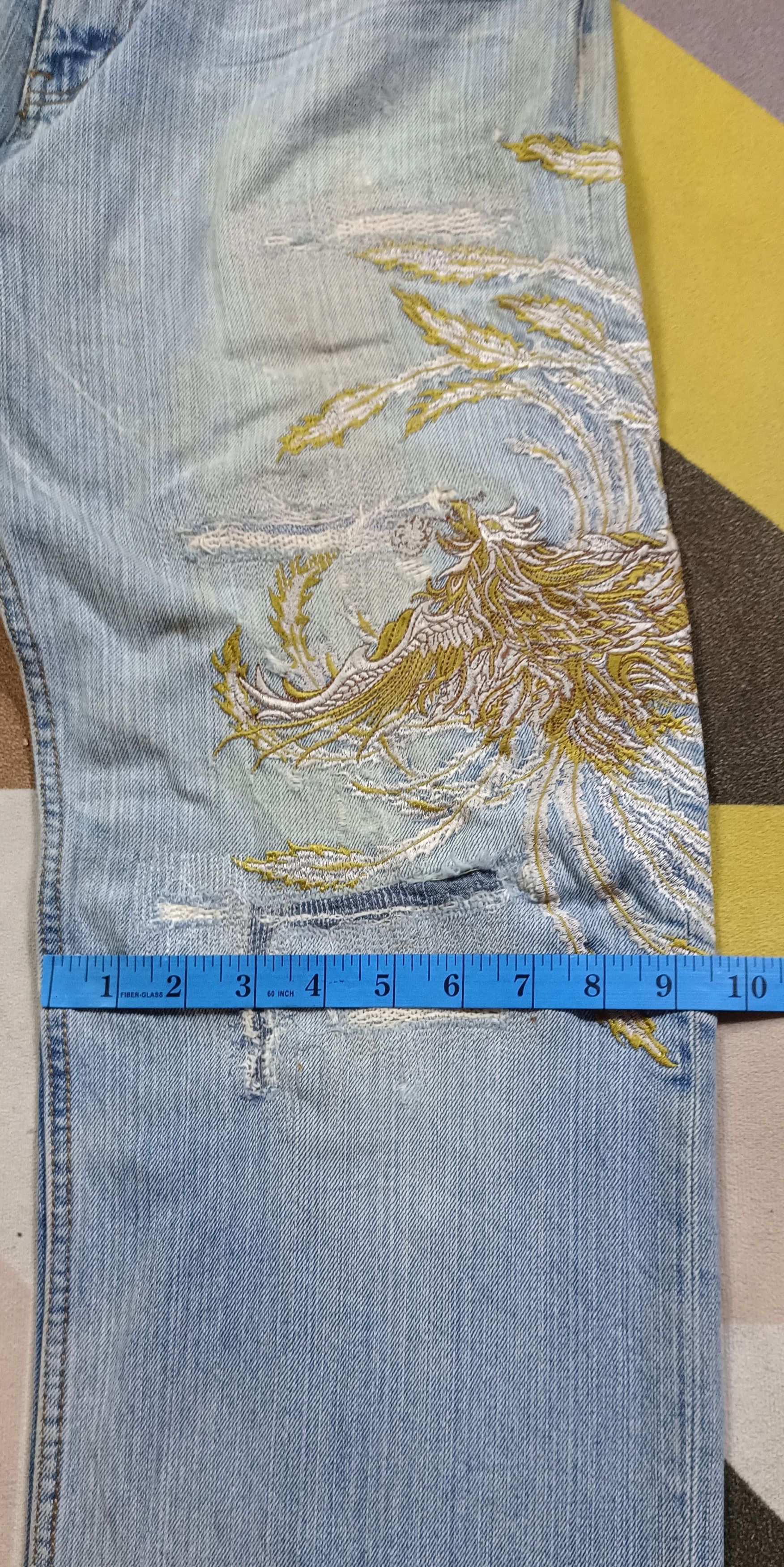 Japanese Brand × Vintage Seiden Sukajan Karakuri Style Distressed Jeans Size US 32 / EU 48 - 19 Thumbnail