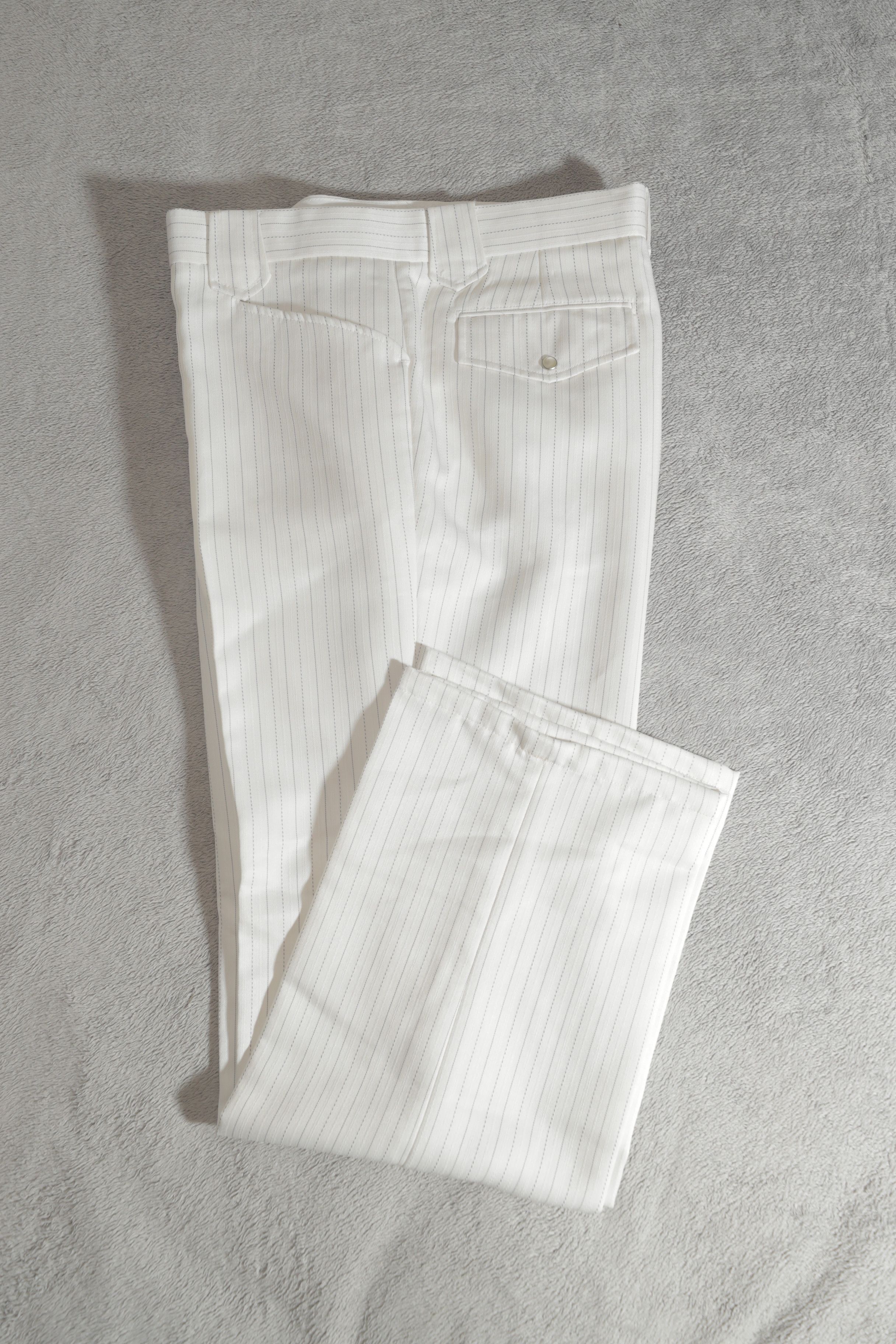 Vintage Meztizos Vintage White Striped Dress Pants (34) Size US 34 / EU 50 - 3 Thumbnail