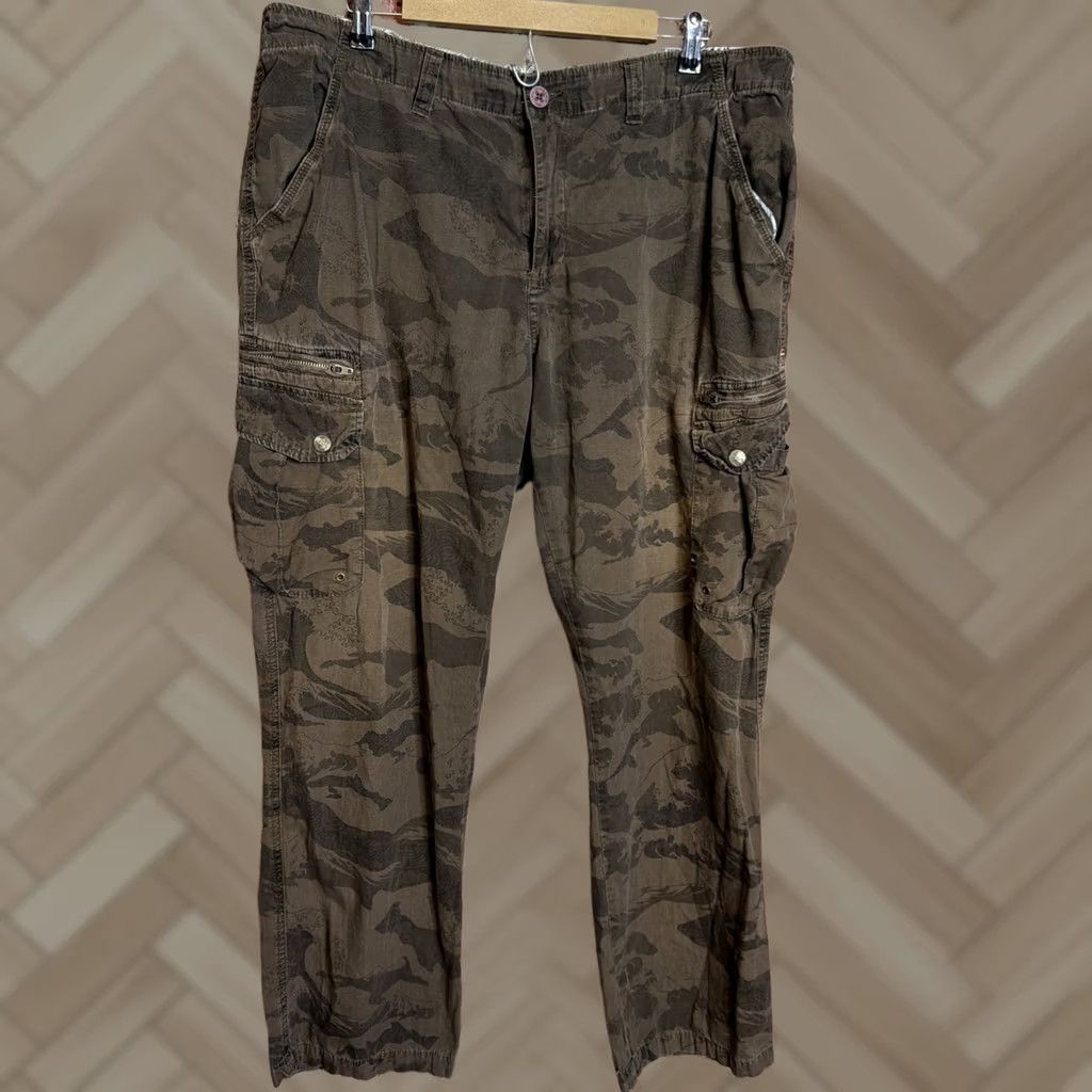 Quiksilver VINTAGE Quiksilver Pants Military Camo Brown Cargo Y2K 40 Mens Size US 40 / EU 56 - 1 Thumbnail
