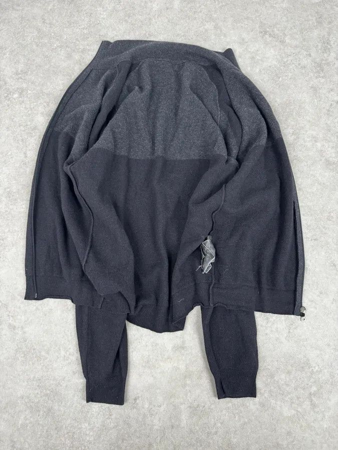 Prada 2000s Prada Navy & Grey Cashmere Zip-Up Sweater Size US L / EU 52-54 / 3 - 8 Thumbnail