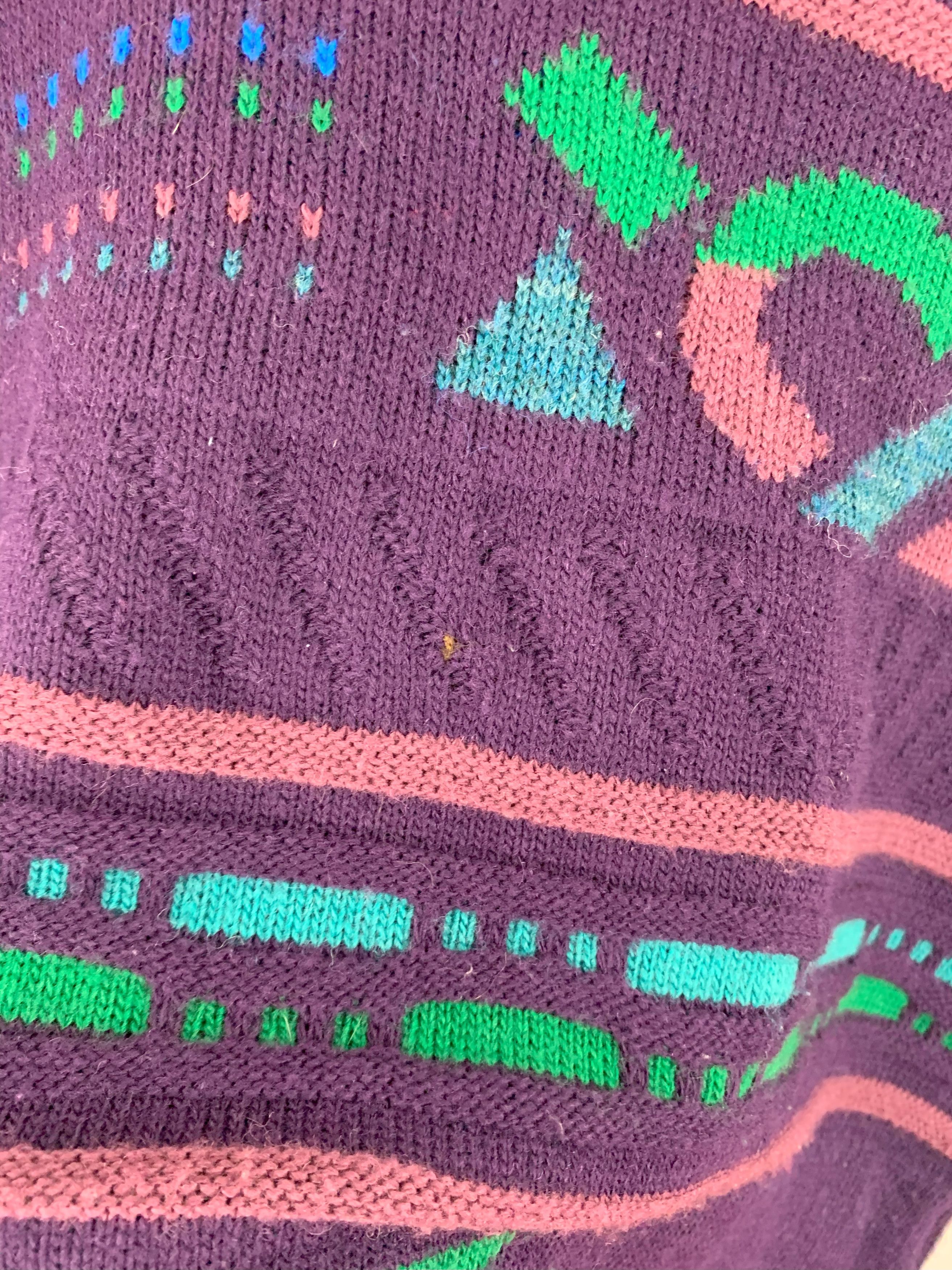 Other Vintage Paco Calvari Wool/Acrylic Geometric Pattern Sweater Size US L / EU 52-54 / 3 - 9 Thumbnail