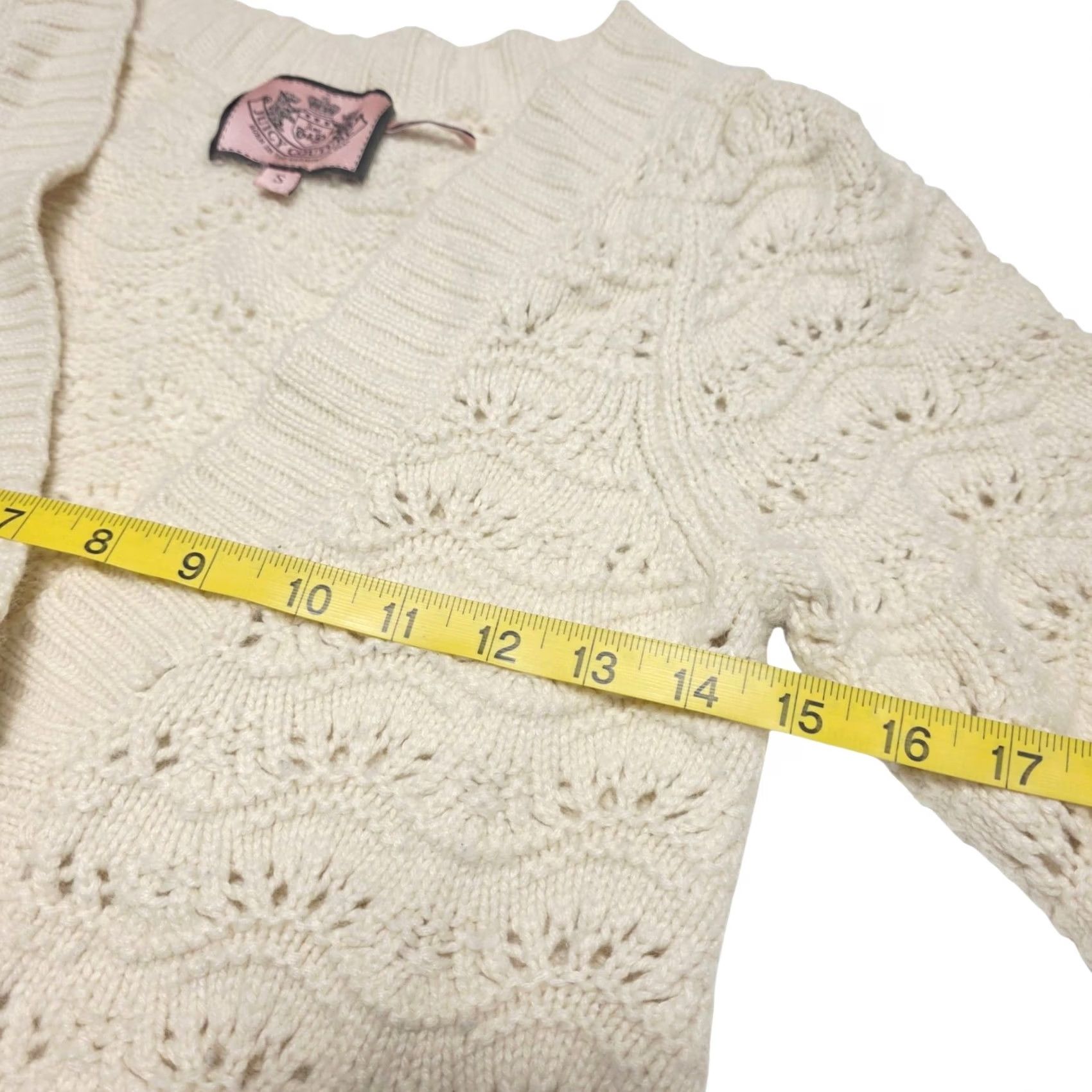 Juicy Couture VINTAGE Juicy Couture Cardigan Sweater Cable Knit Wool Cashmere Blend Small Y2K Womens Size S / US 4 / IT 40 - 6 Thumbnail