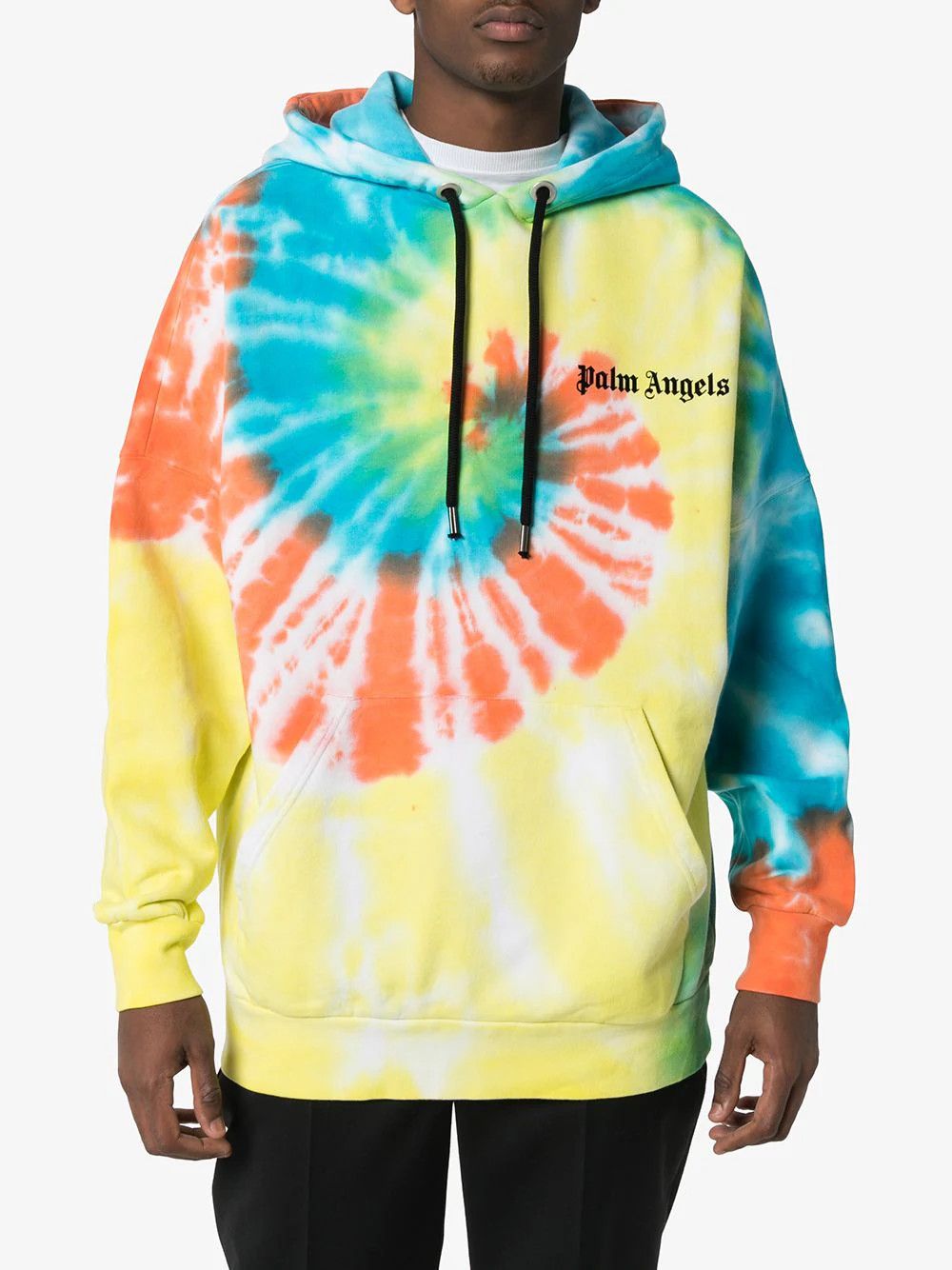 Palm Angels Multicolour Tie Dye Oversized Logo Hoodie Size US M / EU 48-50 / 2 - 2 Thumbnail