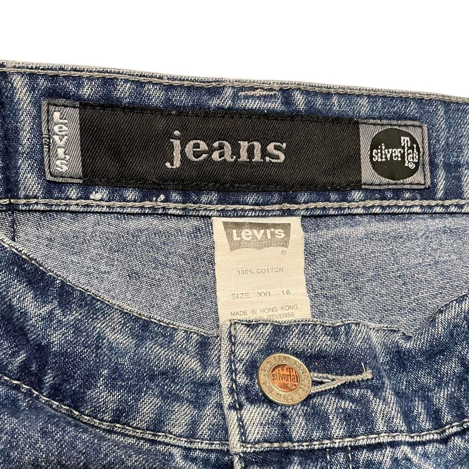 Levi's VTG Y2K 2000s Levis Silver Tab blue denim jorts Size US 32 / EU 48 - 5 Thumbnail