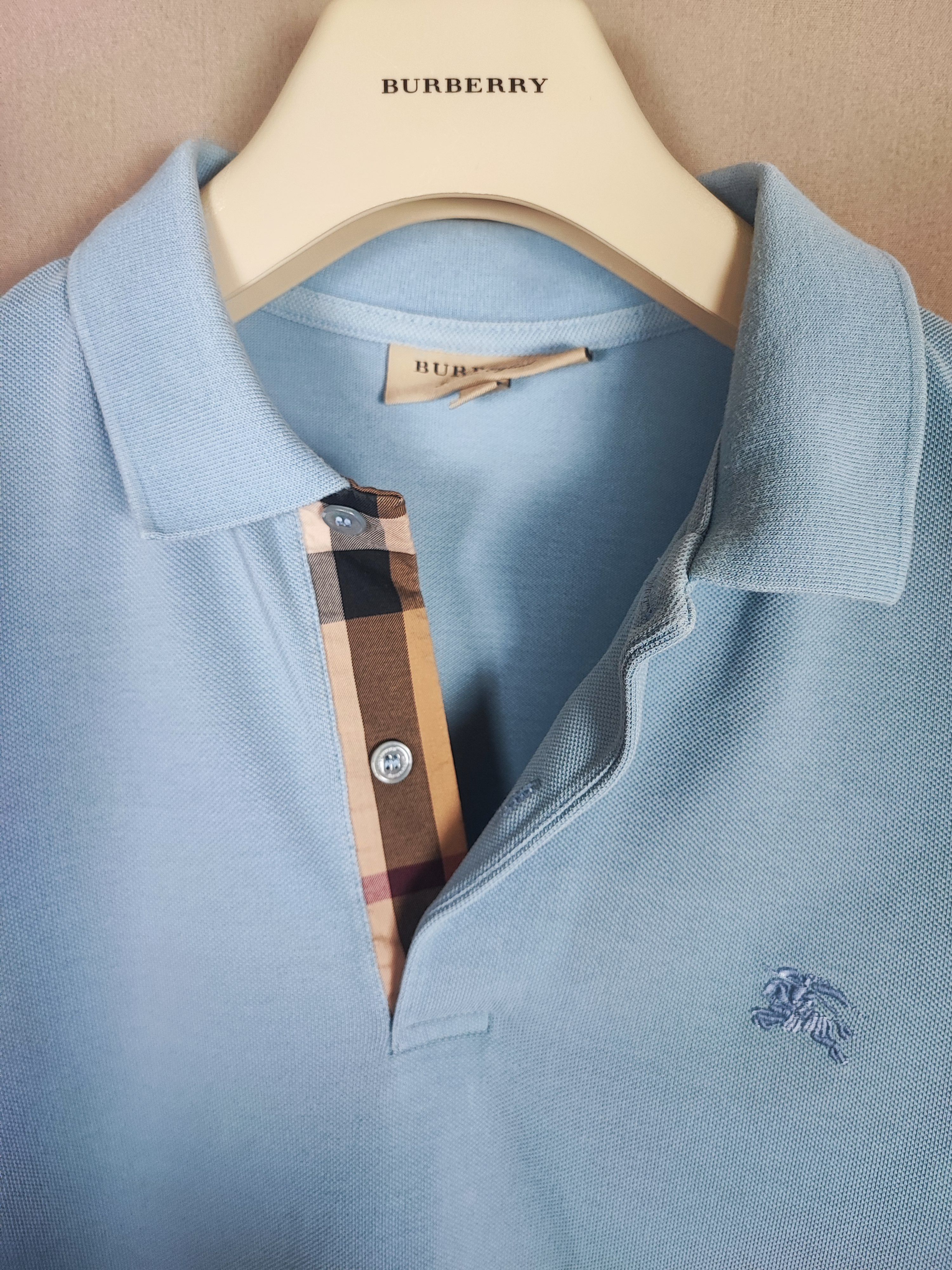 Burberry 🔥 Burberry Polo size M Blue Rare🔥 Size US M / EU 48-50 / 2 - 2 Thumbnail