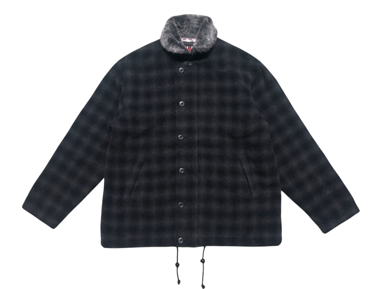 Japanese Brand × Van × Vintage Vintage Van Jac Shadow Plaid Wool Jacket Fur Collar Size US L / EU 52-54 / 3 - 1 Thumbnail