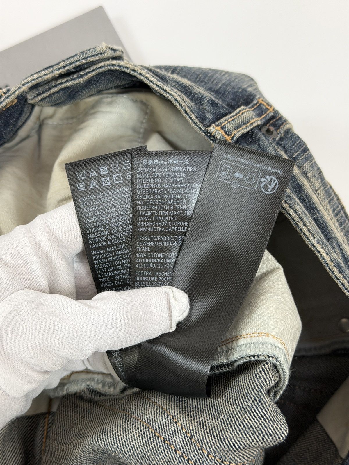 Balenciaga Balenciaga Medium Fit All Over Logo Dark Blue Denim Pants Size US 28 / EU 44 - 13 Thumbnail