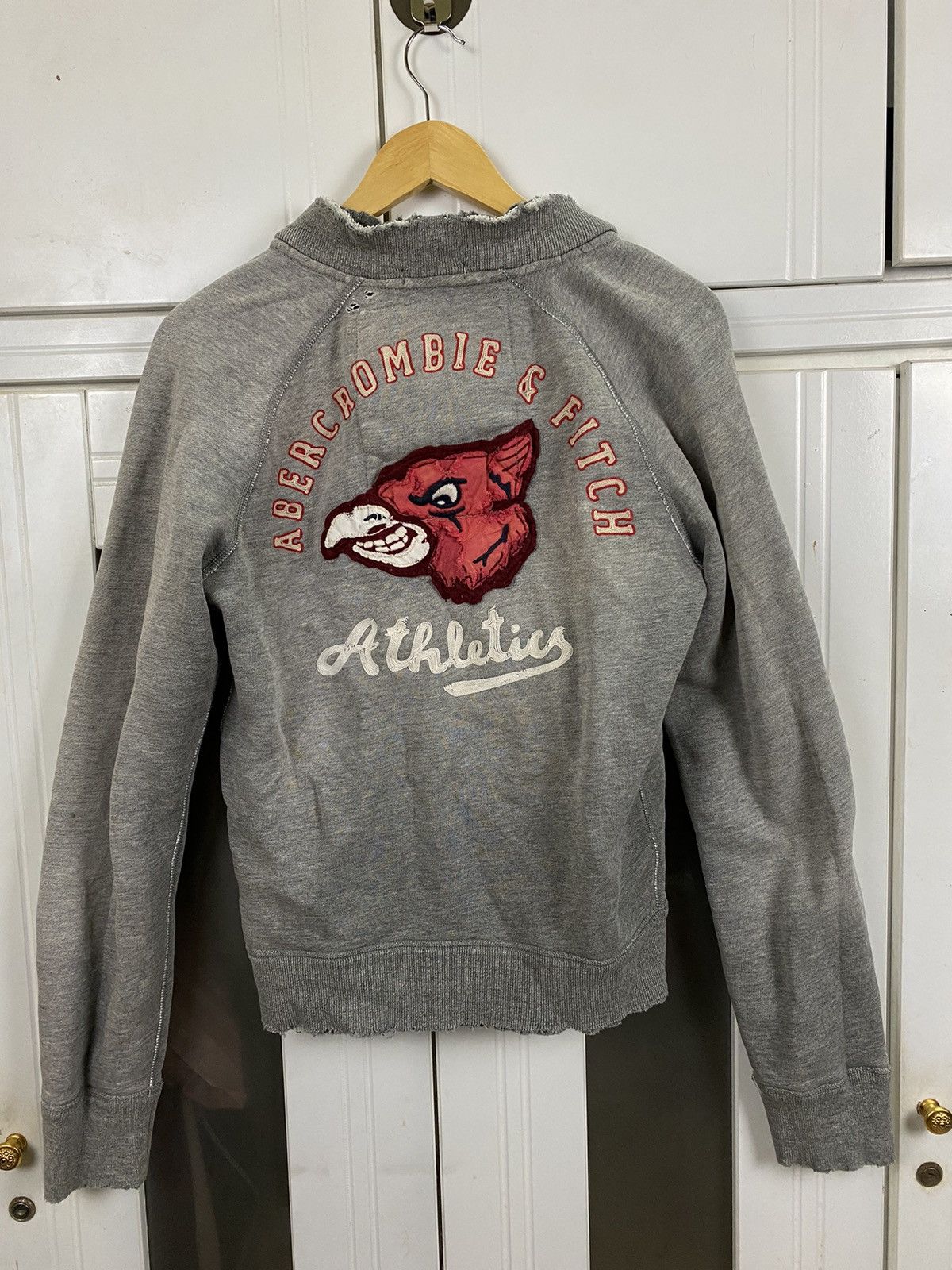 Image of Abercrombie Fitch x Vintage Abercrombie & Fitch Distressed Jacket in Grey, Men's (Size Small)