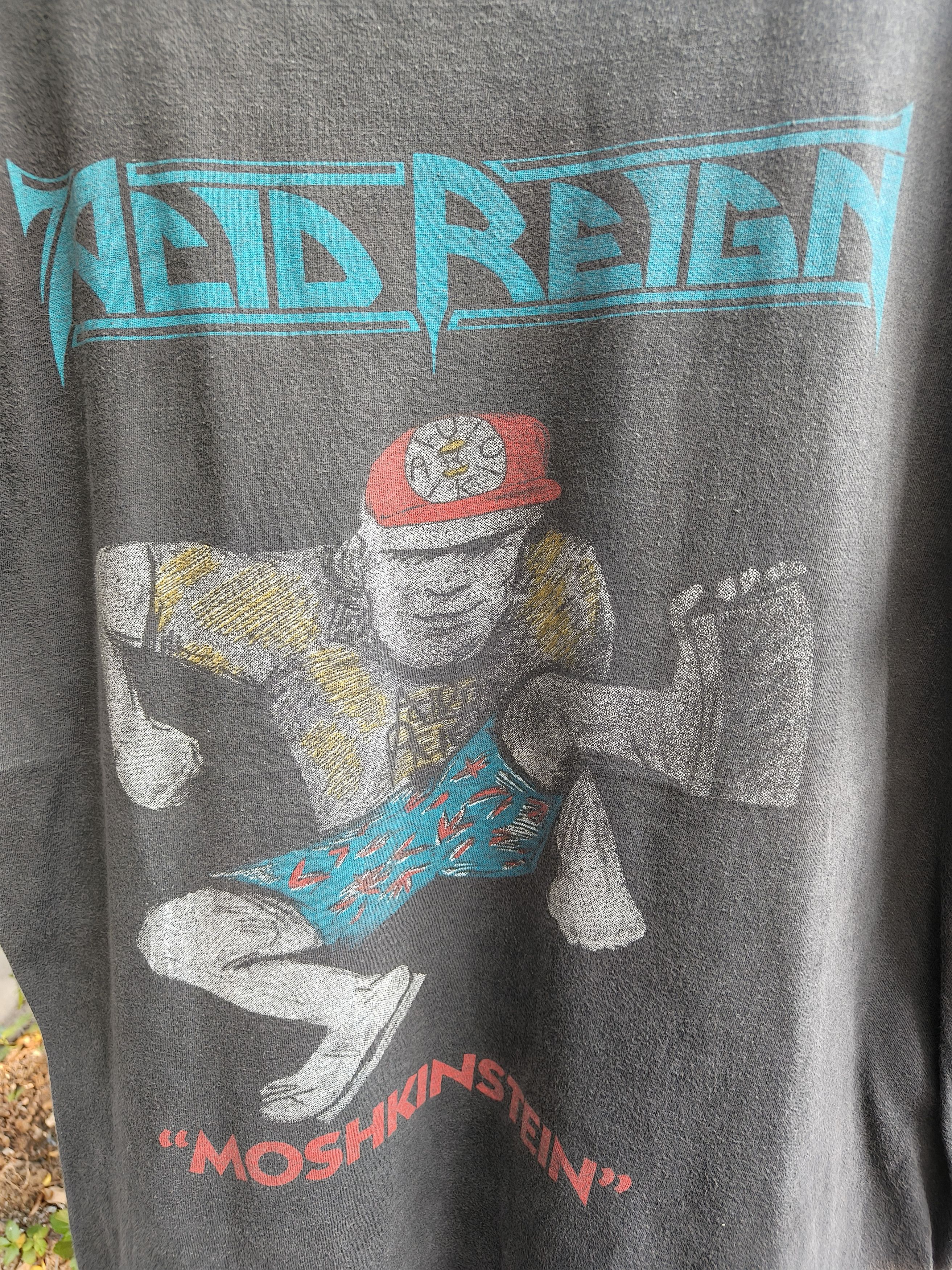 Band Tees Vintage 80s Acid reign "Moshkinstein" shirt Size US XL / EU 56 / 4 - 2 Thumbnail