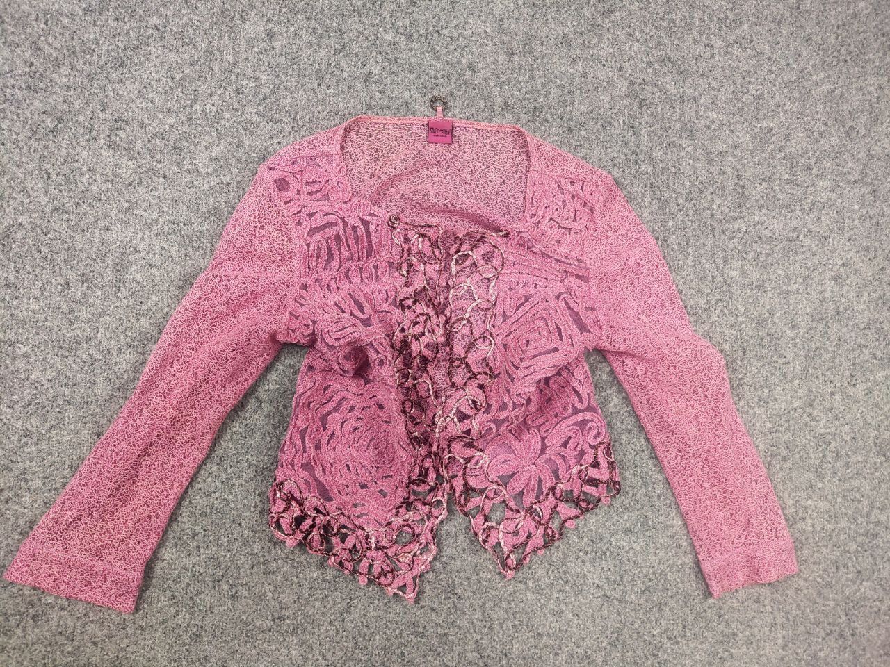 Vintage Save the Queen Pink Blazer jacket decorative lace elements Size S / US 4 / IT 40 - 2 Thumbnail