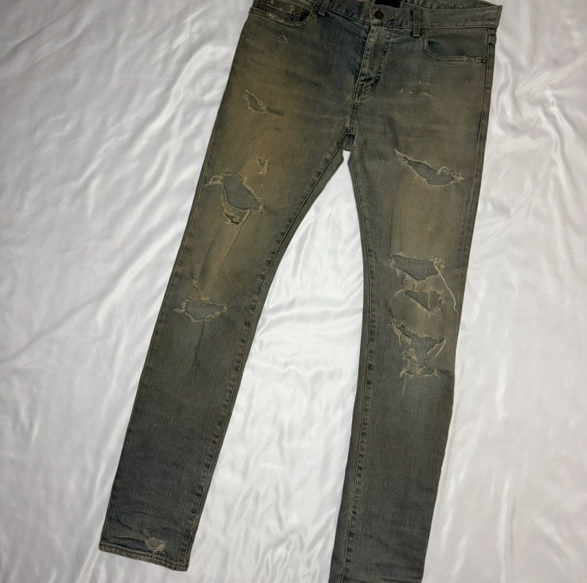 Saint Laurent Paris Saint Laurent Crash Denim Size US 32 / EU 48 - 5 Thumbnail