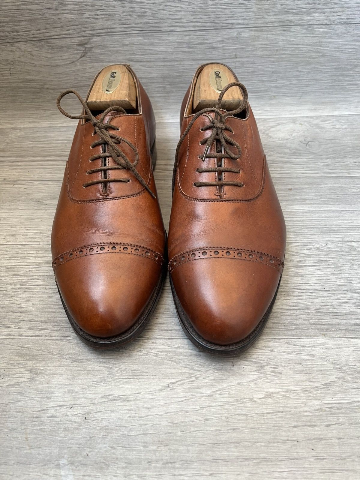 John Lobb John lobb cap-toe oxford brown leather shoes uk 7EE Size US 8 / EU 41 - 3 Thumbnail