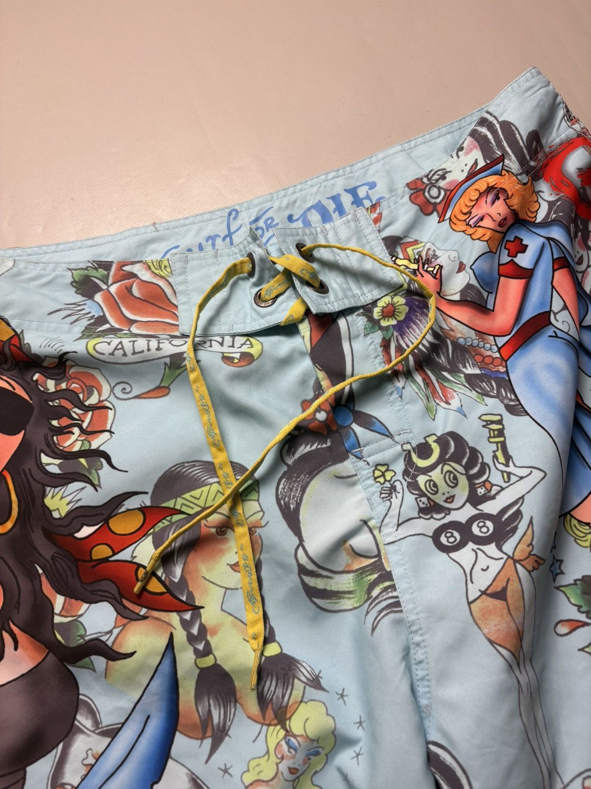 Ed Hardy Ed Hardy Vintage Y2k Monogram Shorts Size US 36 / EU 52 - 4 Thumbnail
