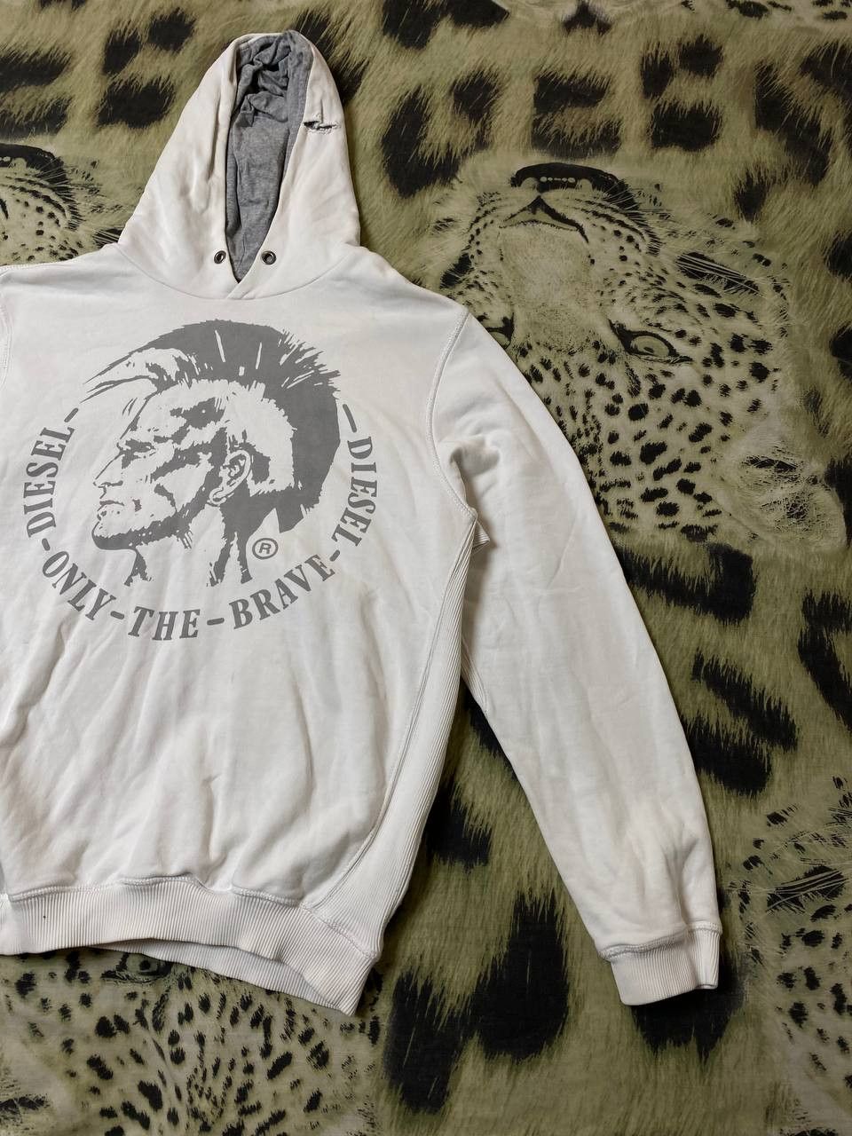 Diesel Streetwear Big Print White Hoodie DIESEL Y2K Size US M / EU 48-50 / 2 - 3 Thumbnail
