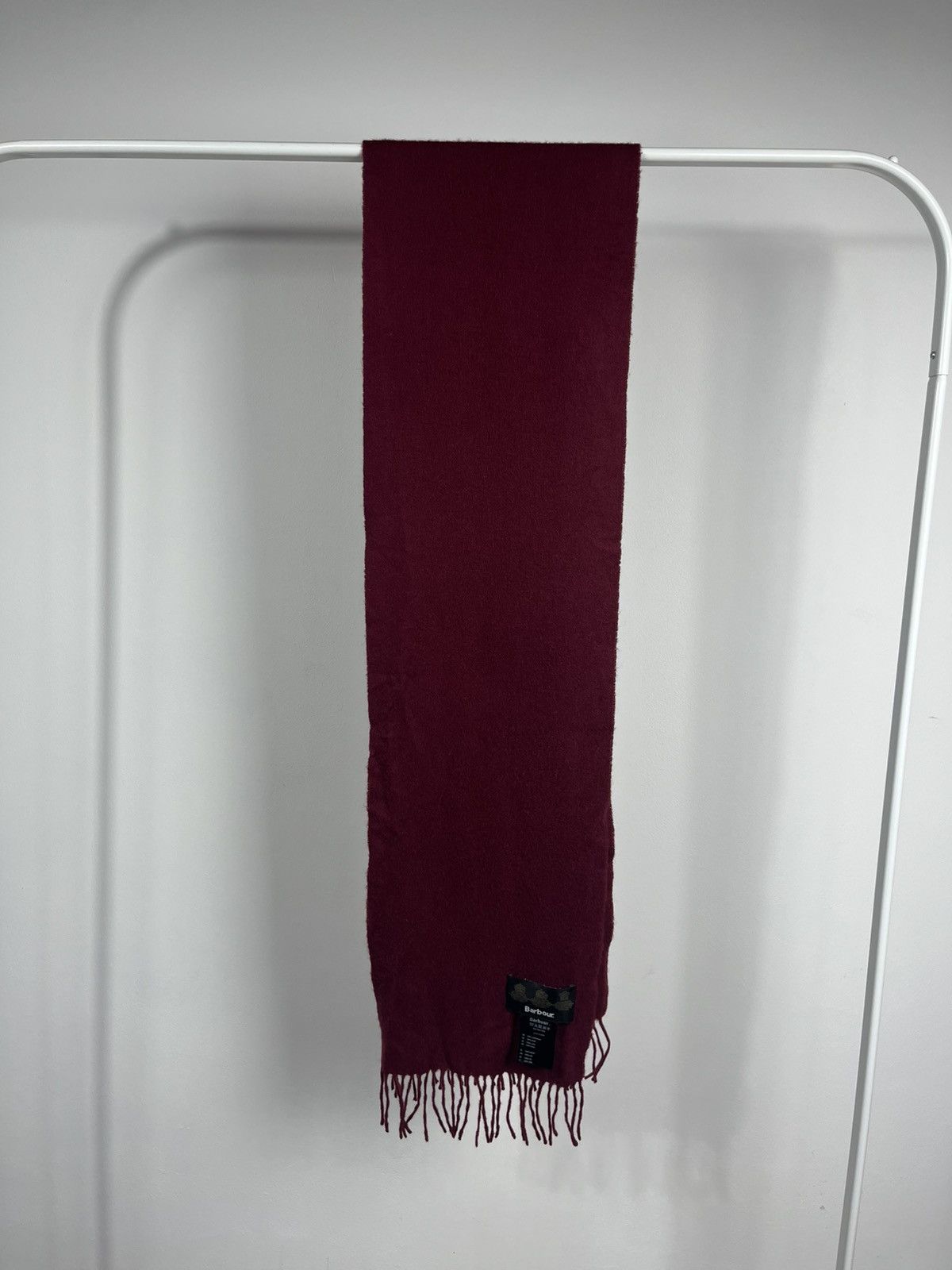 Barbour Barbour Burgundy Lambswool Scarf 195x26 cm Size ONE SIZE - 10 Thumbnail