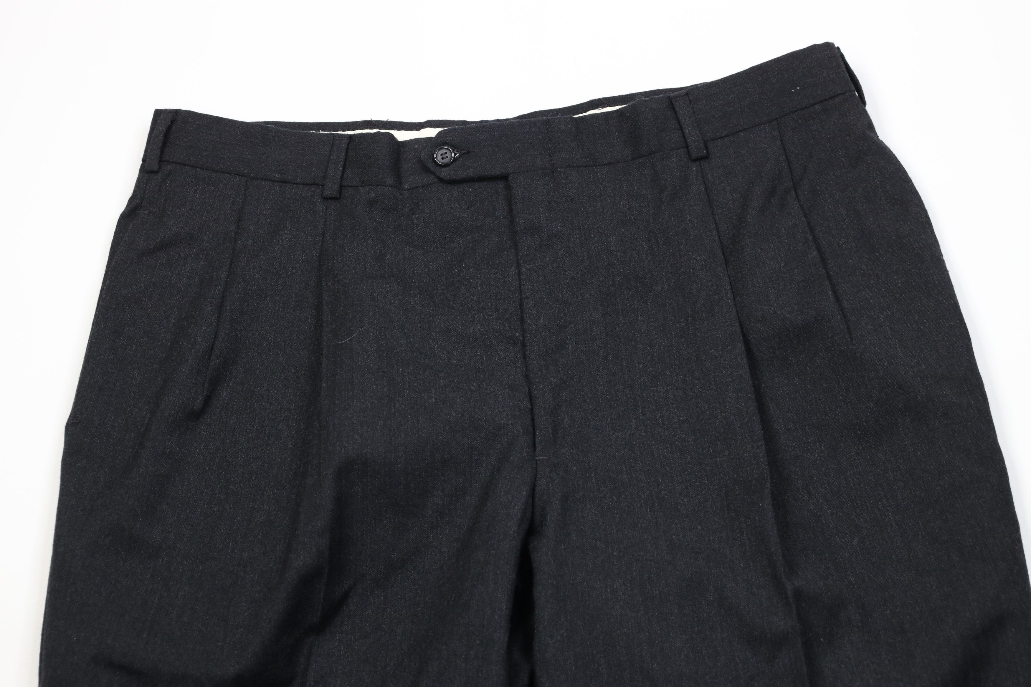 Vintage Vintage 70s Streetwear Wool Knit Wide Leg Chino Pants Gray Size US 38 / EU 54 - 2 Thumbnail