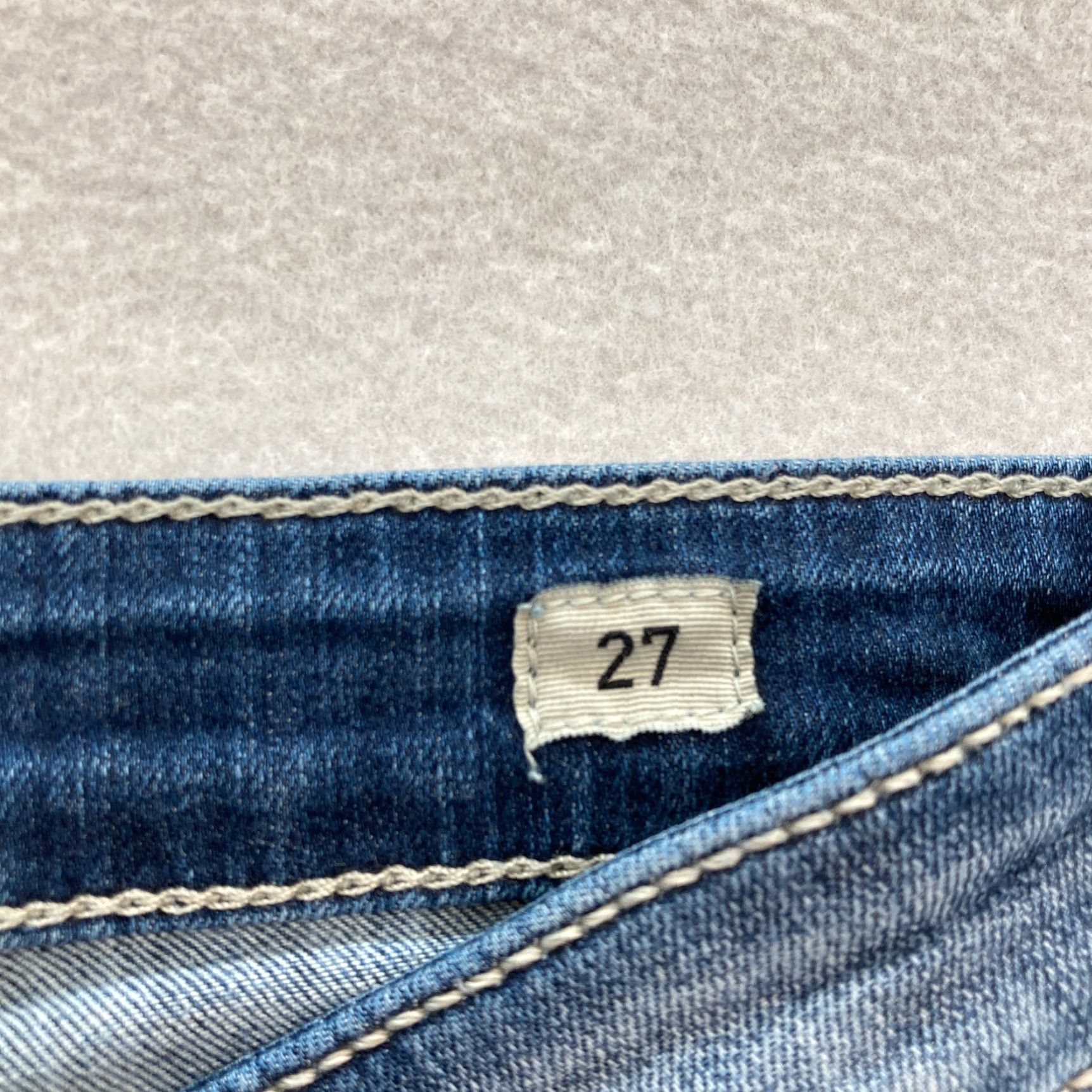 Vintage Buckle BKE Sabrina Crop Jeans Women's 27 Dark Blue Stretch Denim Low Rise Grunge Jeans Size 27" / US 4 / IT 40 - 5 Thumbnail