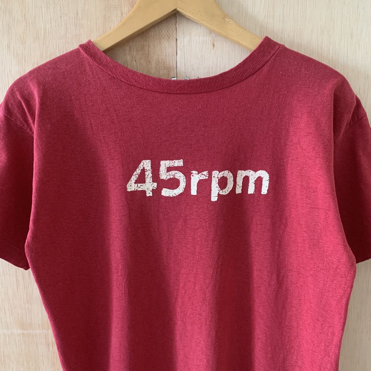 45rpm Vintage 45rpm Forty Five Rpm Signature Logo Red Tee Size US S / EU 44-46 / 1 - 2 Thumbnail