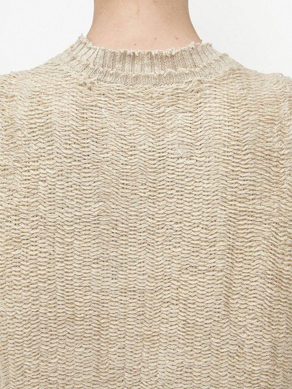 Maison Margiela o1y0625 Sleeveless Sweater in Beige Size S / US 4 / IT 40 - 4 Thumbnail