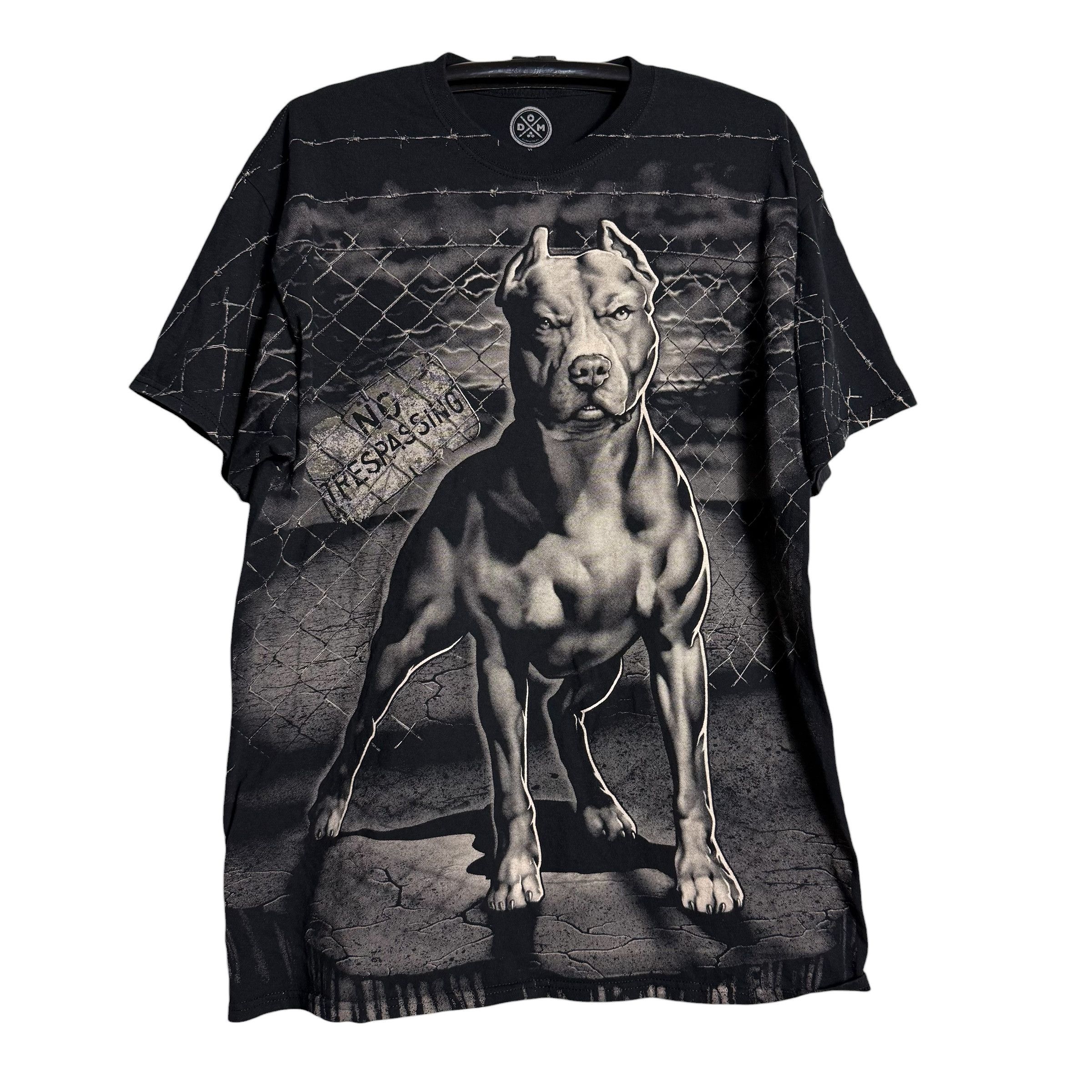 Other 🔥RARE🔥DOM Pit Bull 'No Trespassing' All-Over T-shirt Size US XL / EU 56 / 4 - 1 Thumbnail