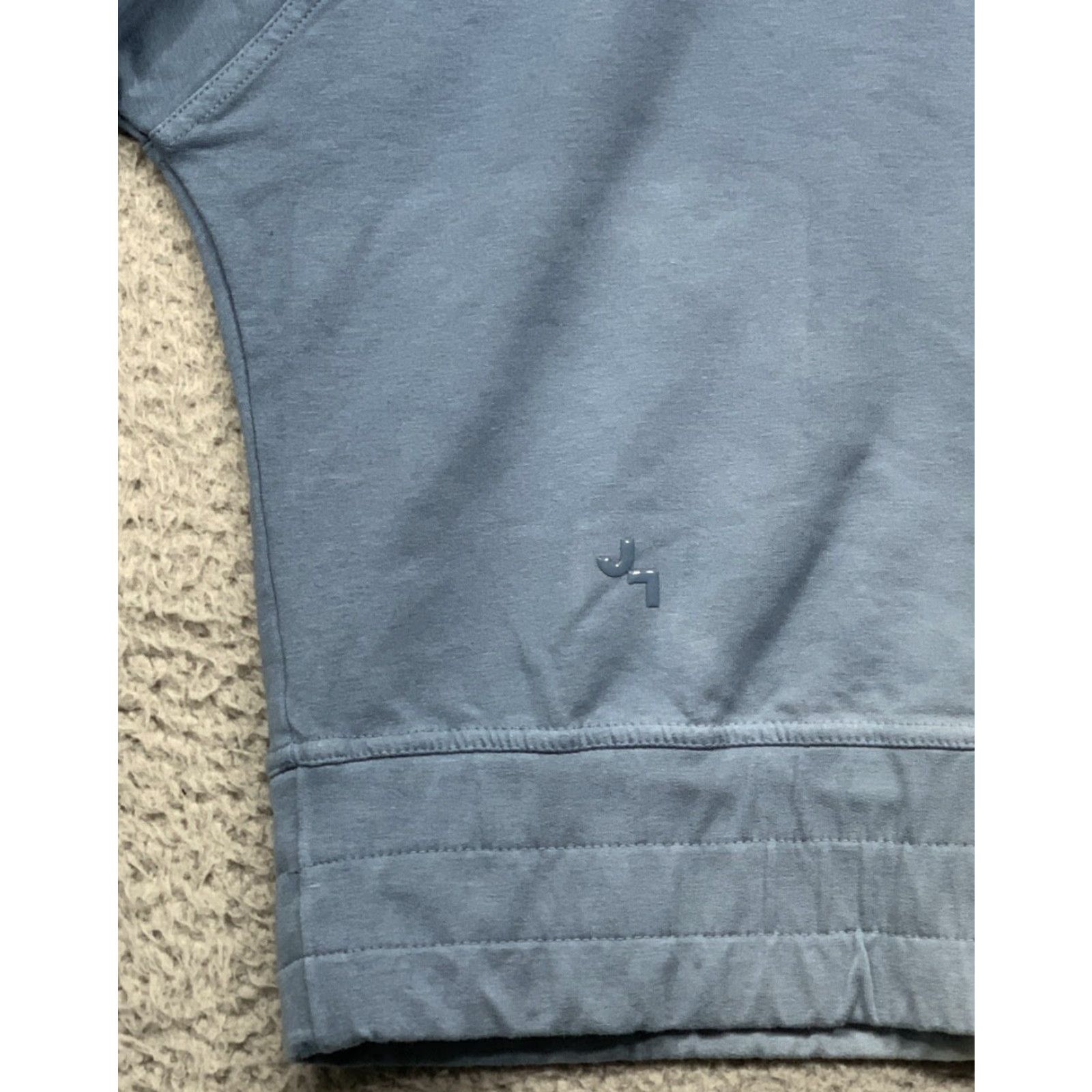 Vintage Joy Lab Women's Cropped Sweatshirt Blue & Cream Activewear Small NWT Size S / US 4 / IT 40 - 6 Thumbnail