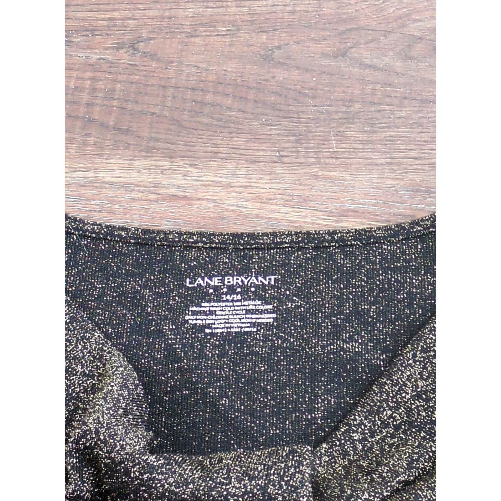 Vintage VINTAGE Lane Bryant Black Gold Metallic Light Sweater NWT Dressy Size 14/16 Women's Size XL / US 12-14 / IT 48-50 - 2 Thumbnail