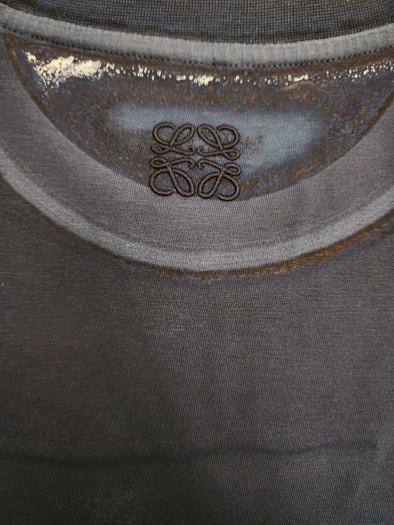 Loewe LOEWE Round neck T-shirt short sleeves blue and white Size S / US 4 / IT 40 - 4 Thumbnail