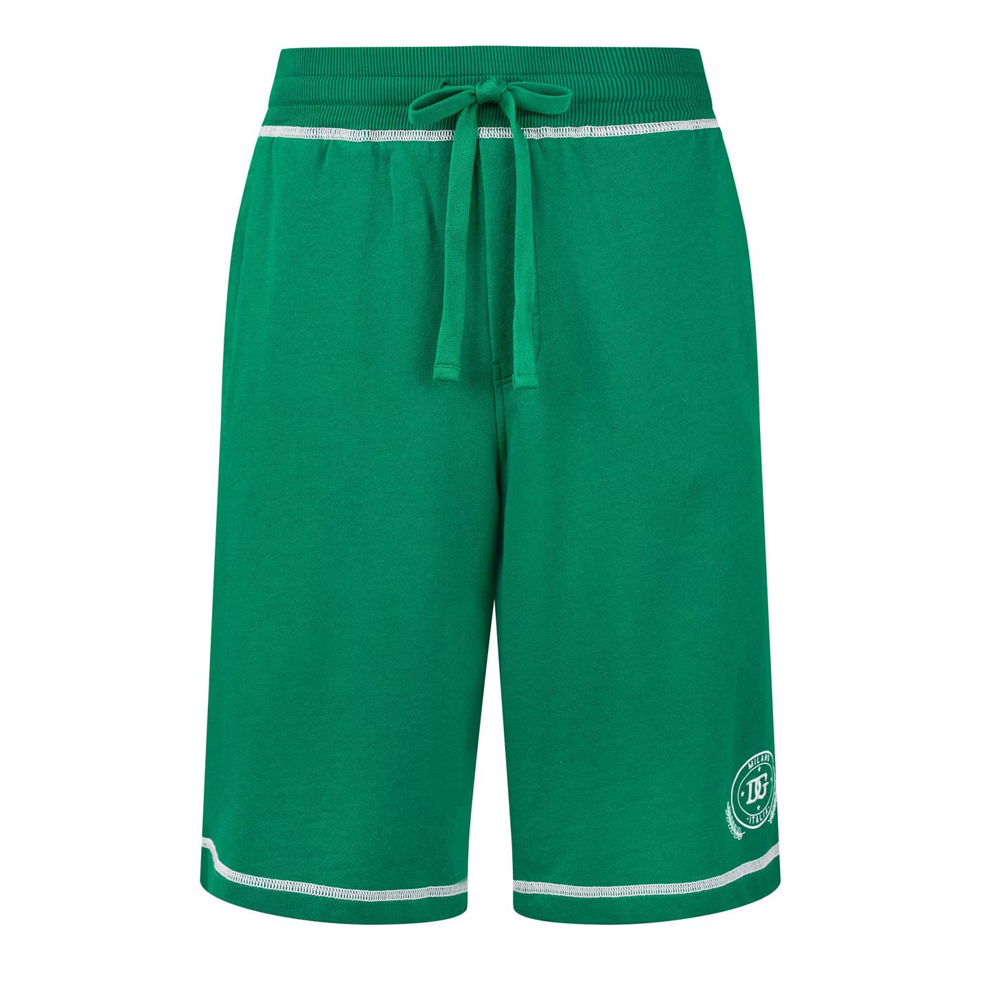 Dolce & Gabbana o1g2r1mq0426 Logo Jogging Shorts in Green Size US 32 / EU 48 - 1 Thumbnail