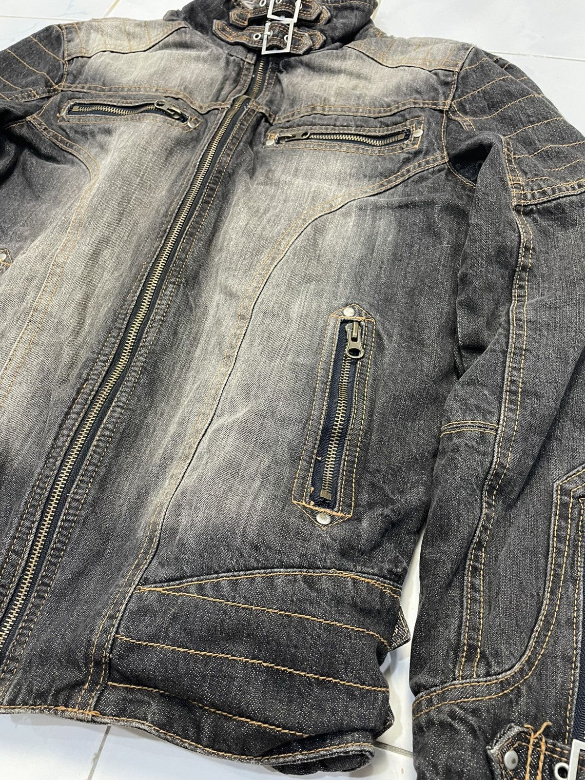 If Six Was Nine Vintage Faded Denim Jacket With Faux Fur Size US M / EU 48-50 / 2 - 4 Thumbnail