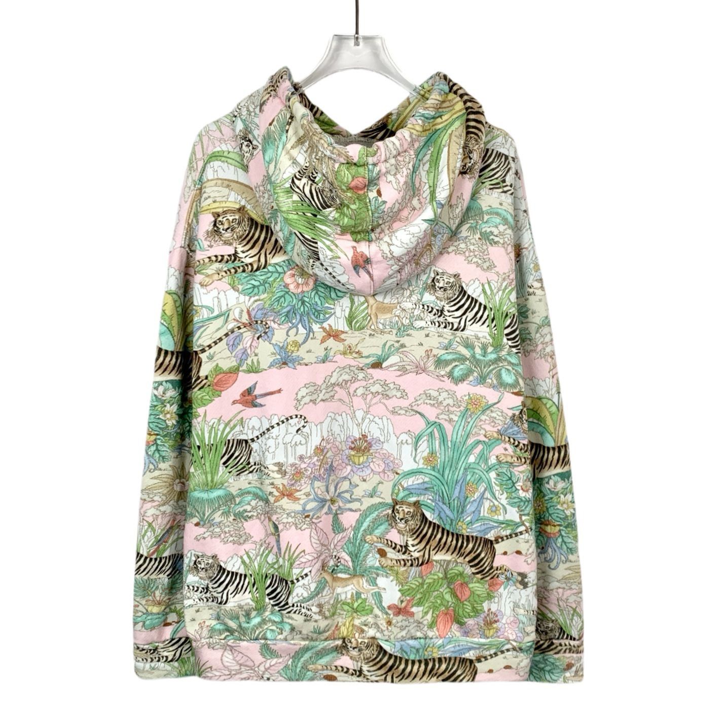 Gucci Gucci Tiger Floral Graphic Hoodie Sweatshirt Multicolor Cott Size M / US 6-8 / IT 42-44 - 2 Thumbnail