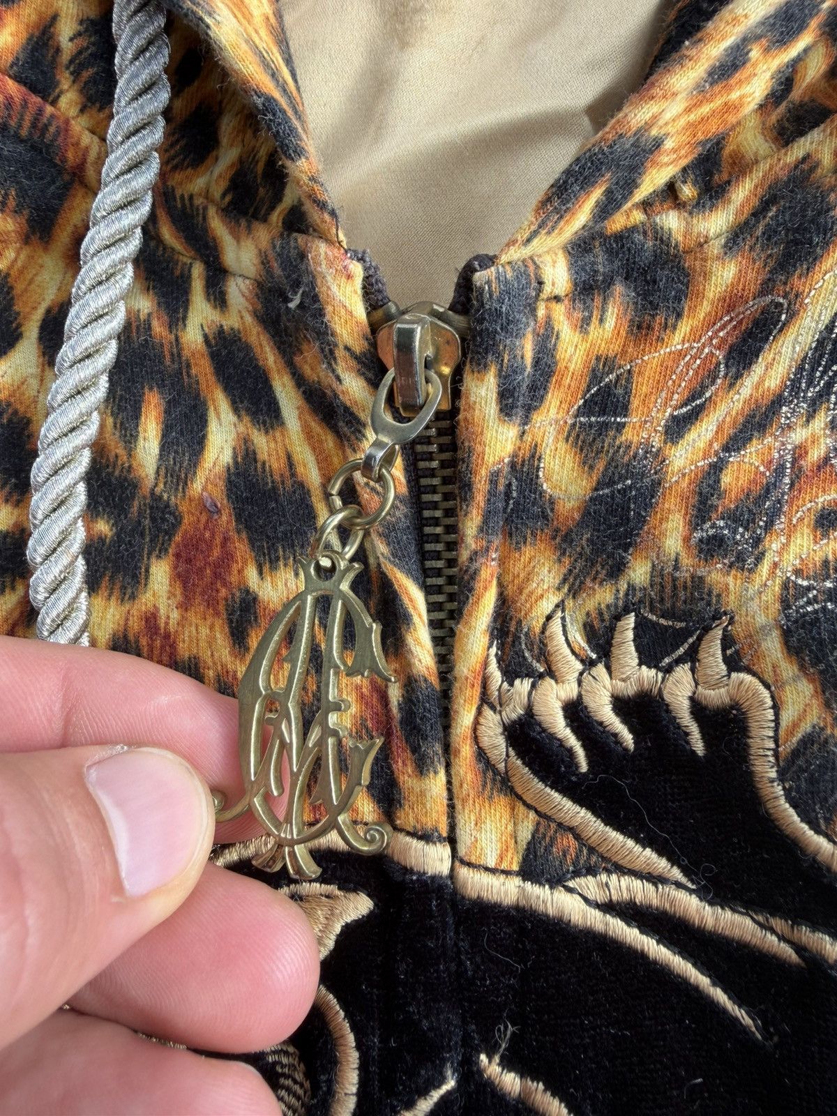Christian Audigier Vintage Christian Audigier Leopard Y2K Overprinted Zip Size S / US 4 / IT 40 - 10 Thumbnail