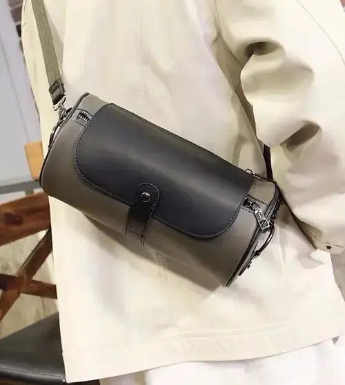 Grey Crossbody Bag Shoulder Bag in Black, Men's