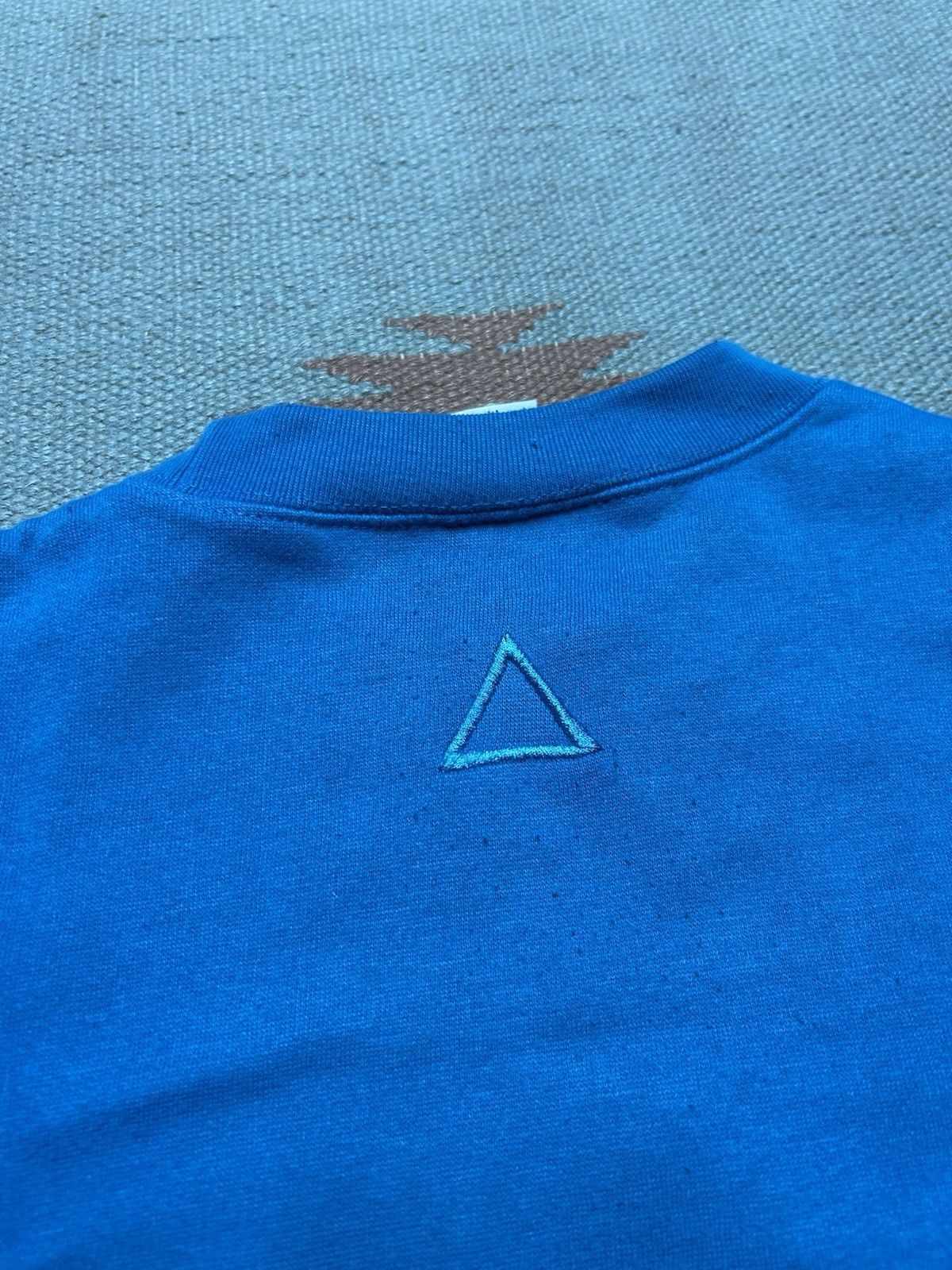 Vintage Vintage 80s sweatshirt embroidered geometric teal boxy M Size US M / EU 48-50 / 2 - 7 Thumbnail
