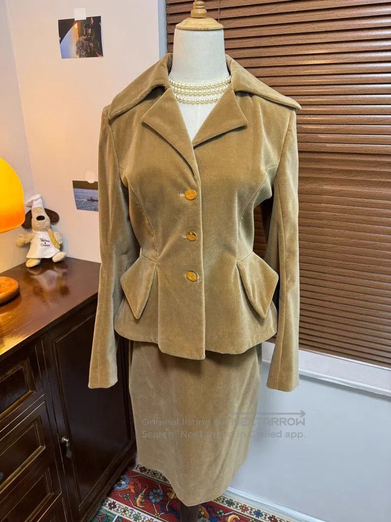 Vivienne Westwood Vivienne Westwood Khaki Velvet Set Size M / US 6-8 / IT 42-44 - 1 Thumbnail