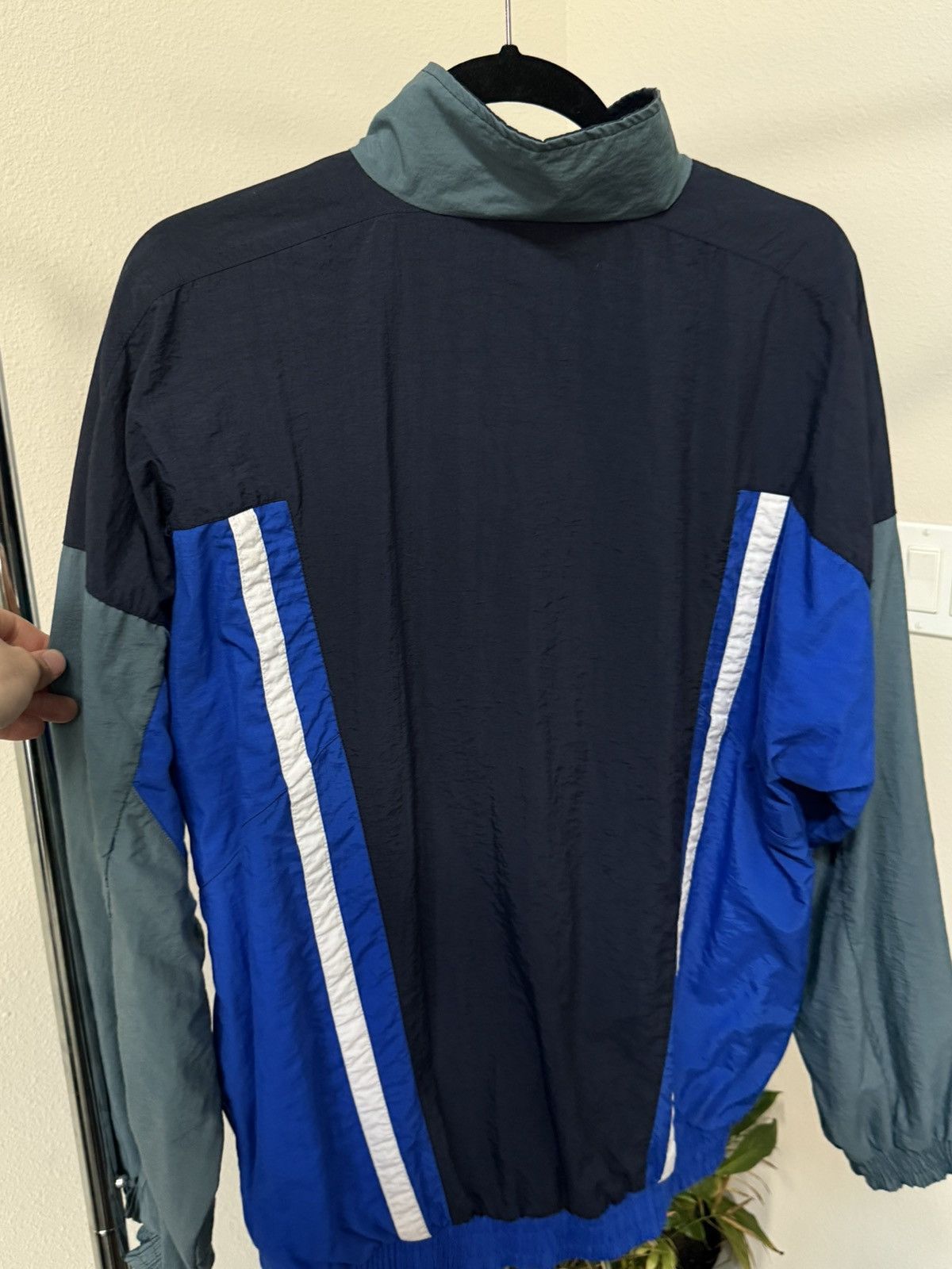 Dunlop 90s Vintage Dunlop Sport Jacket Windbreaker Blue Grey Size M Size US M / EU 48-50 / 2 - 7 Thumbnail