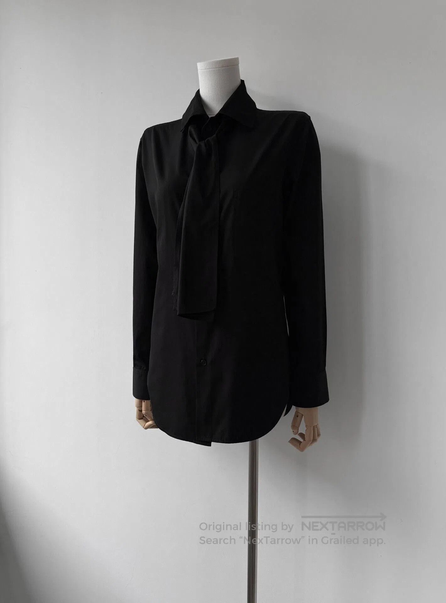 Y's Yohji Yamamoto Black Cotton Shirt. Size S / US 4 / IT 40 - 3 Thumbnail