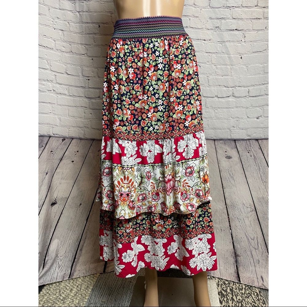 Other NWT New Rafaella Floral Ruffles Skirt Size 8 M Size 30" / US 8 / IT 44 - 1 Thumbnail