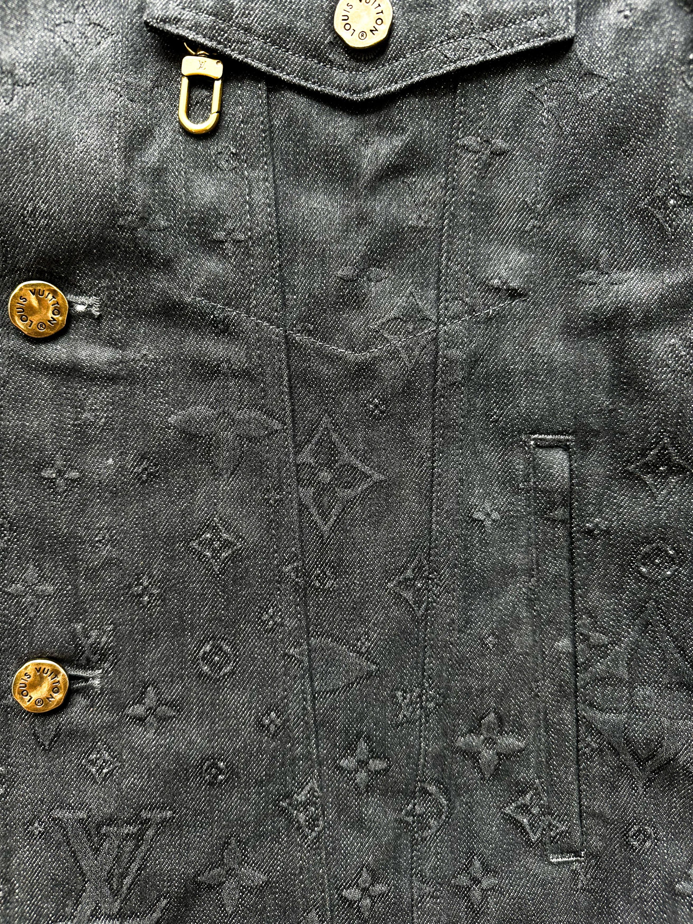 Louis Vuitton Louis Vuitton Black DNA Monogram Denim Jacket Size US M / EU 48-50 / 2 - 3 Thumbnail