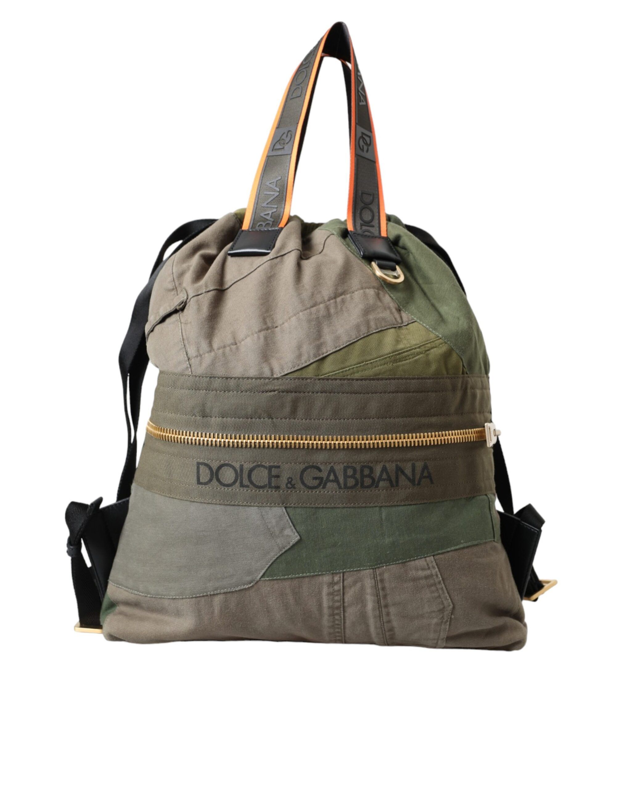 Dolce & Gabbana Military Green Patchwork Rucksack Backpack Men's Bag Size ONE SIZE - 1 Thumbnail