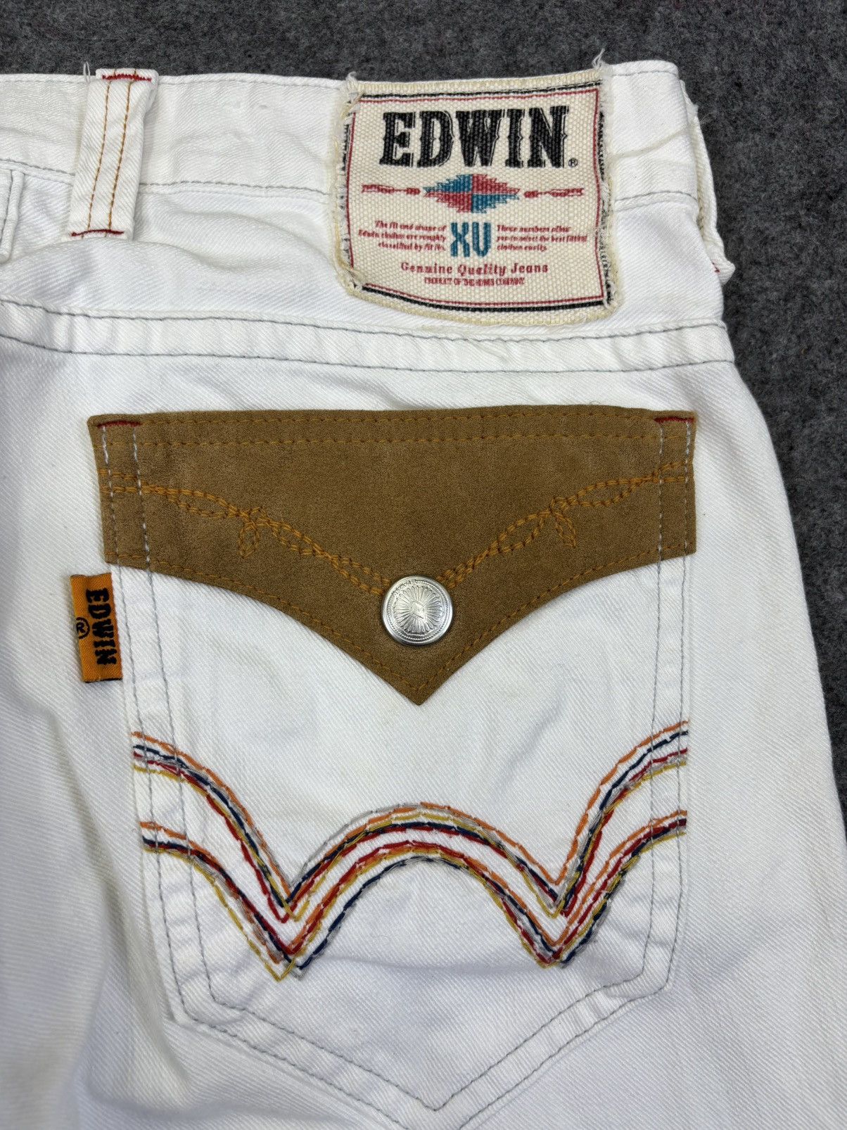 Edwin 💥Flare💥Edwin Navajo Style White Flare Denim F958 Size US 34 / EU 50 - 9 Thumbnail