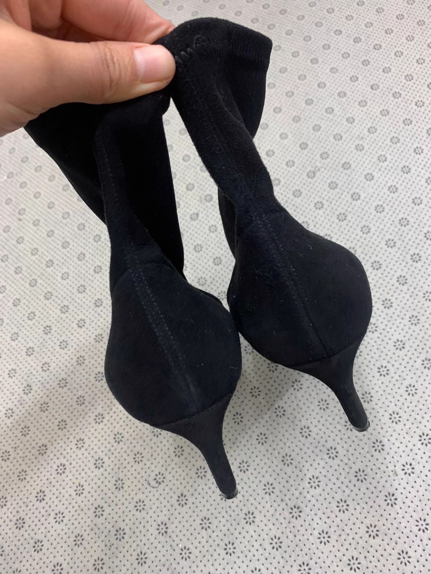 Dior Dior Black Suede Leather Paneled High Heel Boots Size US 6 / IT 36 - 4 Thumbnail