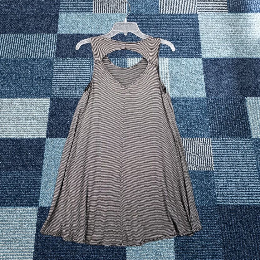 American Eagle Outfitters American Eagle Outfitters Dress Women XS Black Striped Mini Tank Shift Casual Cut Out Size XS / US 0-2 / IT 36-38 - 1 Thumbnail