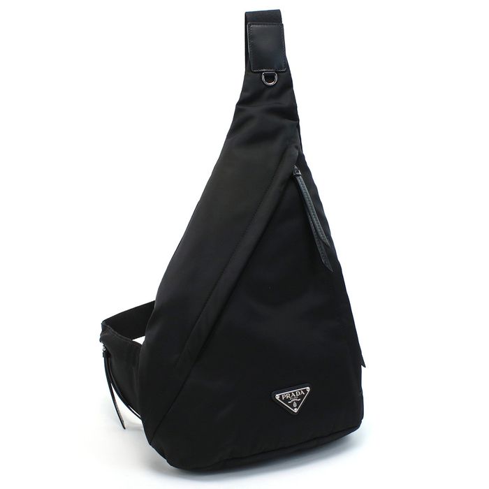 Prada Prada Body Bag Brand Leather Triangle Logo Nero Black Grailed