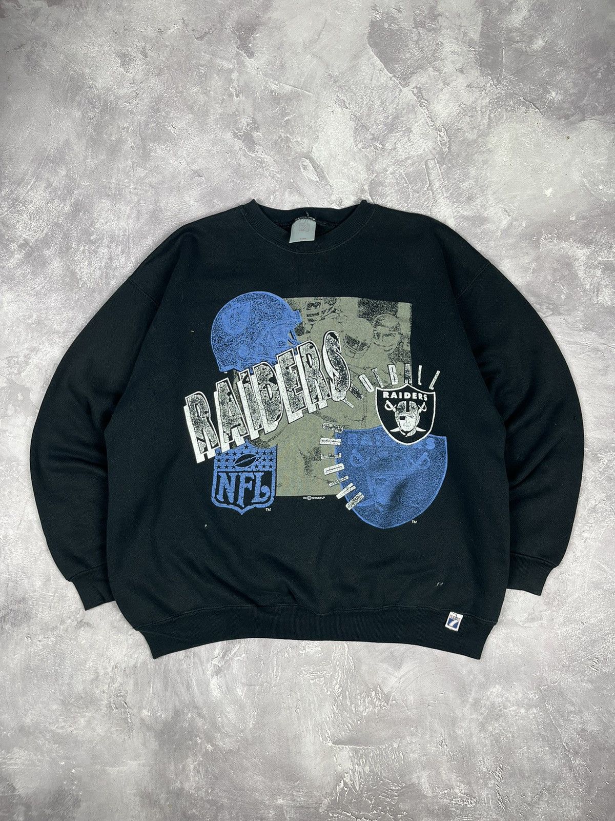 NFL VINTAGE NFL OAKLAND RAIDERS SWEATSHIRT AMERICAN FOOTBALL USA Size US XL / EU 56 / 4 - 1 Thumbnail