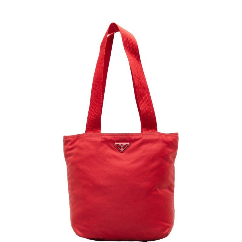 image of Prada Tessuto Tote Bag in Red, Women's