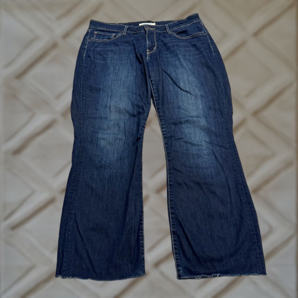 Levi's Levi's 715 Bootcut Mid Rise Denim Jeans Womens 32 Blue Dark Wash Stretch Casual Size 24" / US 00 / IT 34 - 1 Thumbnail