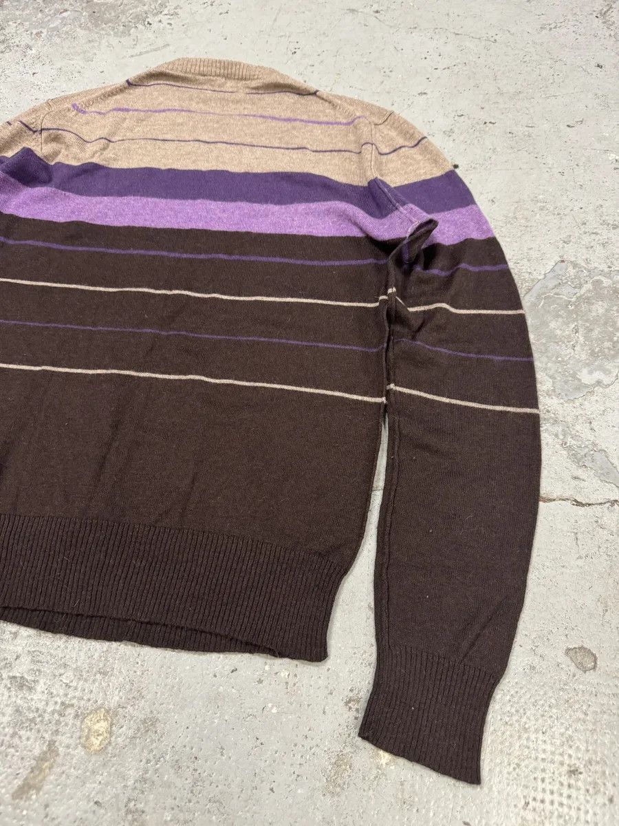 Designer × Dolce & Gabbana × Vintage 2000s Dolce & Gabbana Gradient Striped Purple & Brown Sweater Size US M / EU 48-50 / 2 - 9 Thumbnail