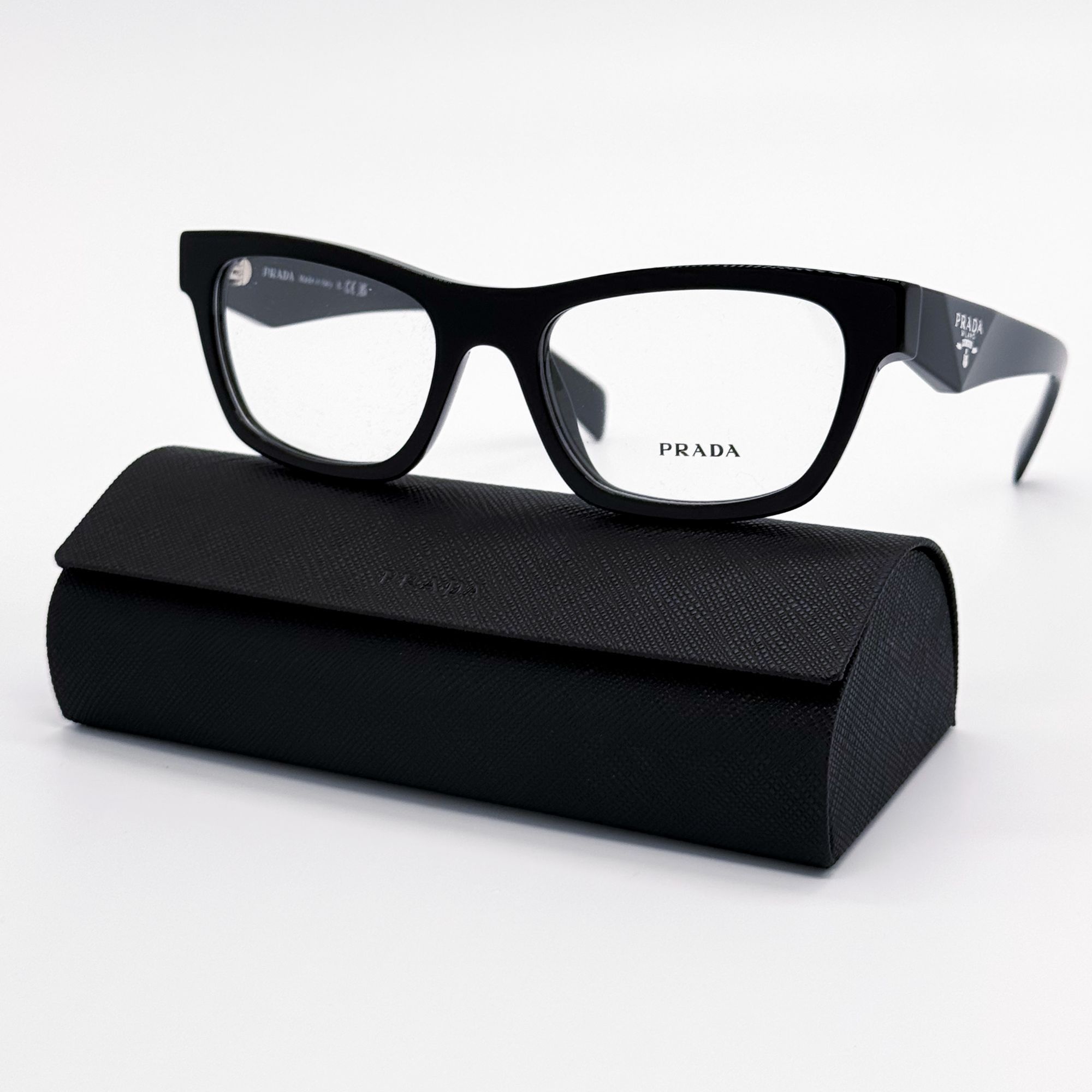 Prada NEW PRADA EYEGLASSES PRB01V 16K1O1 BLACK MEN PR B01V 16K1O1 Size ONE SIZE - 1 Thumbnail