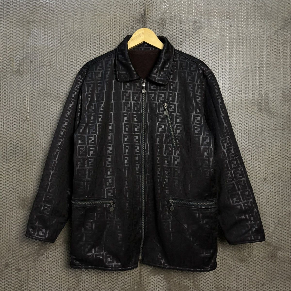 Fendi Vintage Fendi Zucca Monogram Reversible Jacket Size US M / EU 48-50 / 2 - 2 Thumbnail