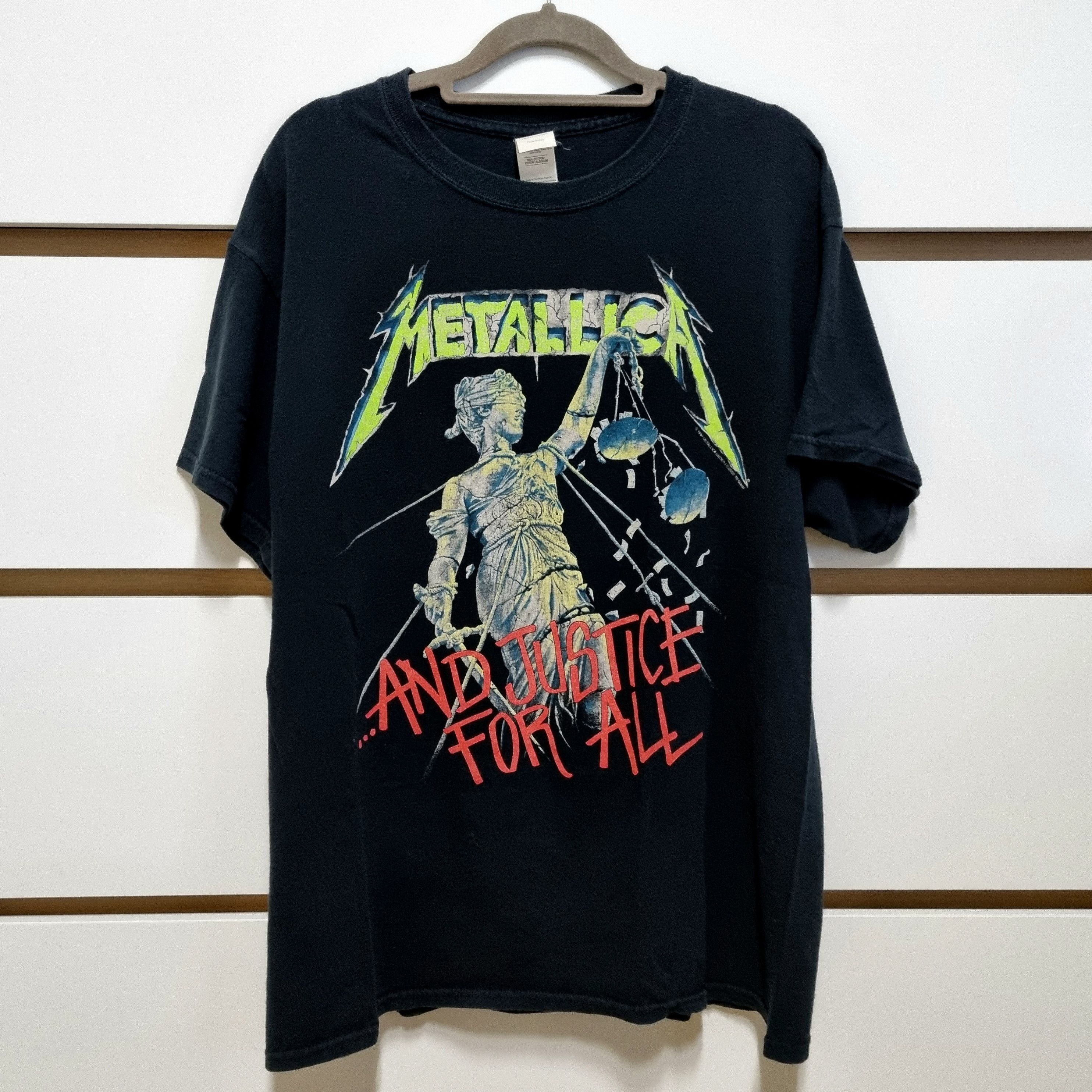 image of Band Tees x Metallica 06 Metallica And Justice For All Band Tee in Black, Men's (Size Large)